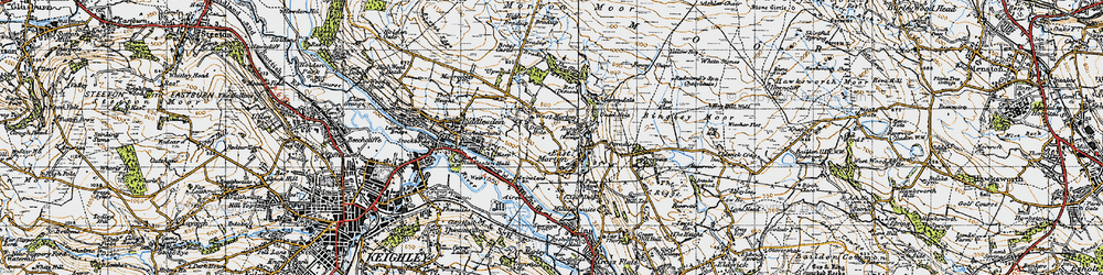Old map of Bradup in 1947