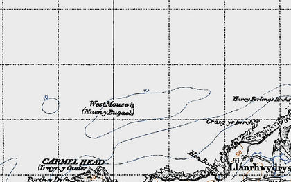 Old map of West Mouse in 1947