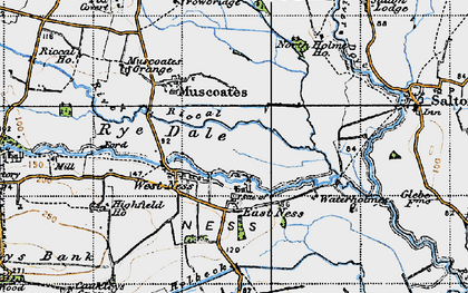 Old map of West Ness in 1947