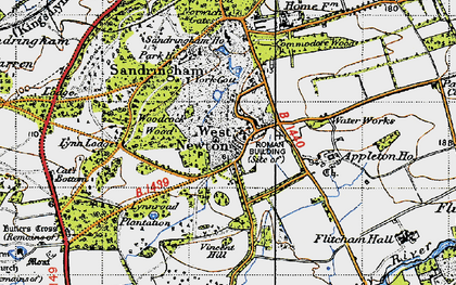 Old map of West Newton in 1946