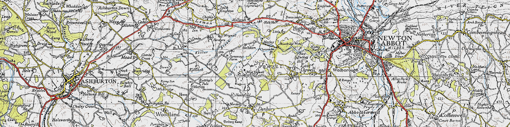 Old map of West Ogwell in 1946
