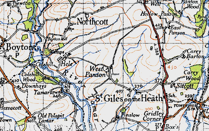 Old map of West Panson in 1946