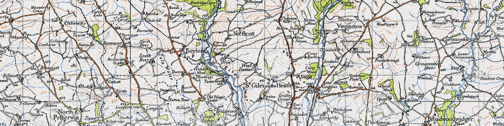 Old map of West Panson in 1946