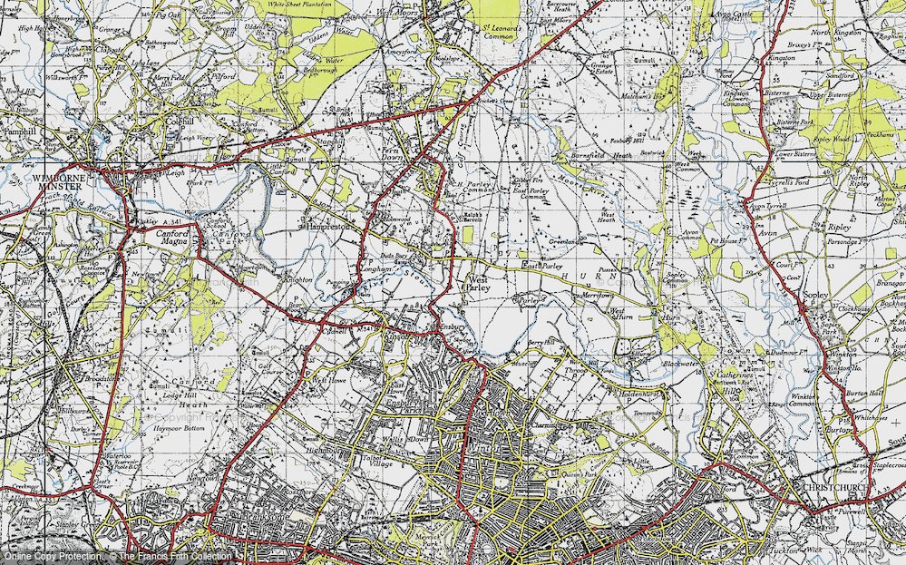 Old Map of West Parley, 1940 in 1940