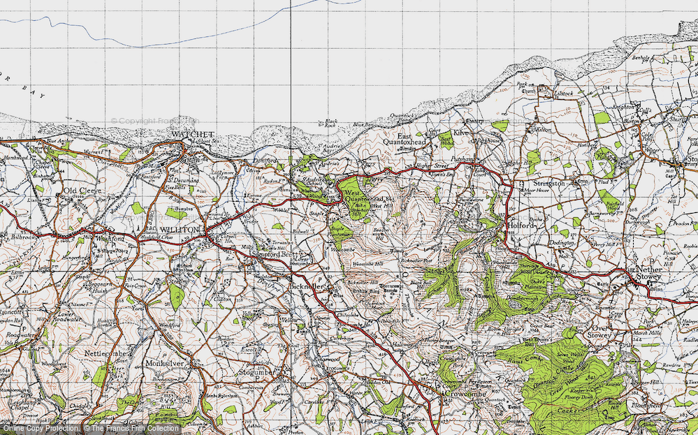 Old Map of West Quantoxhead, 1946 in 1946
