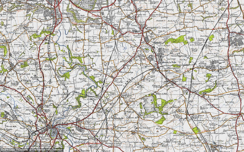 Old Map of West Rainton, 1947 in 1947