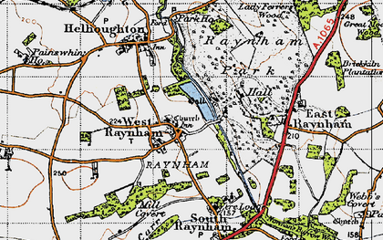 Old map of West Raynham in 1946