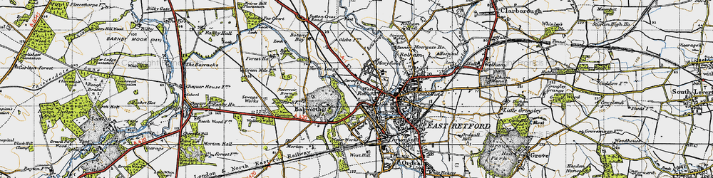 Old map of West Retford in 1947