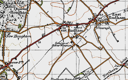 Old map of West Rudham in 1946