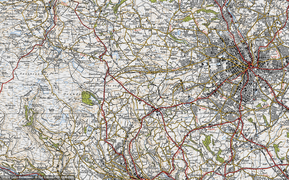 Old Map of West Scholes, 1947 in 1947