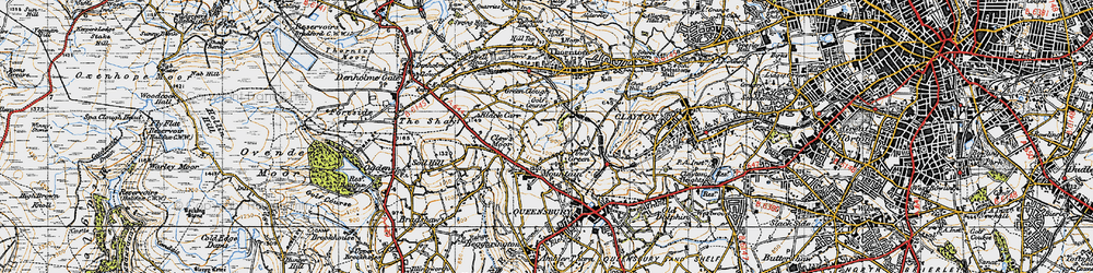 Old map of West Scholes in 1947