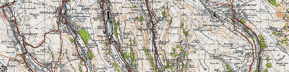 Old map of West Side in 1947