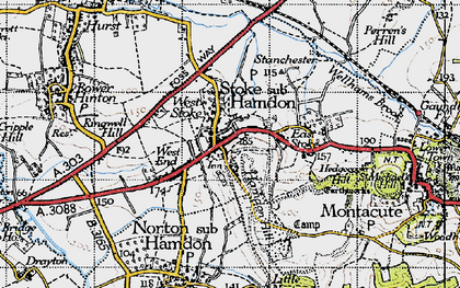 Old map of West Stoke in 1945