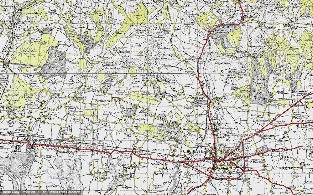 Old Map of West Stoke, 1945 in 1945