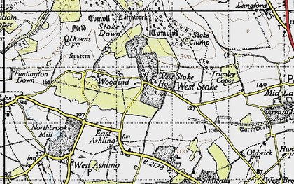 Old map of West Stoke in 1945