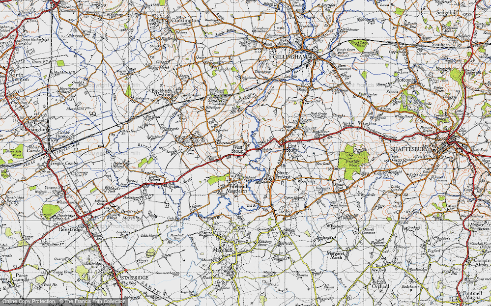 Old Map of West Stour, 1945 in 1945