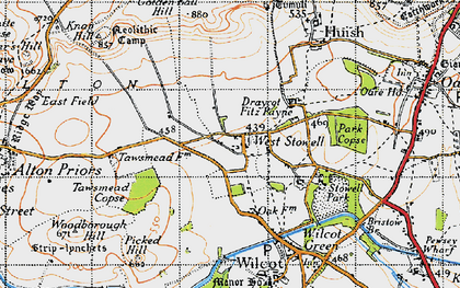 Old map of West Stowell in 1940