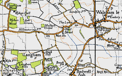 Old map of West Street in 1946