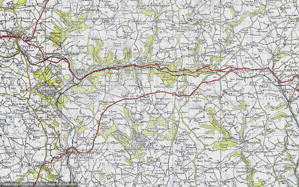 Old Map of West Taphouse, 1946 in 1946
