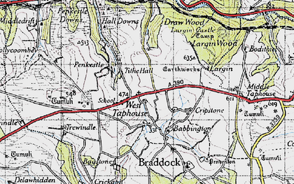Old map of West Taphouse in 1946