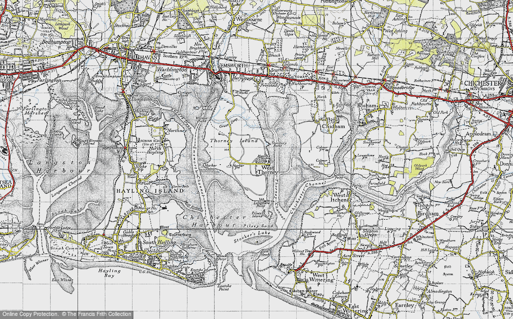 Old Map of West Thorney, 1945 in 1945