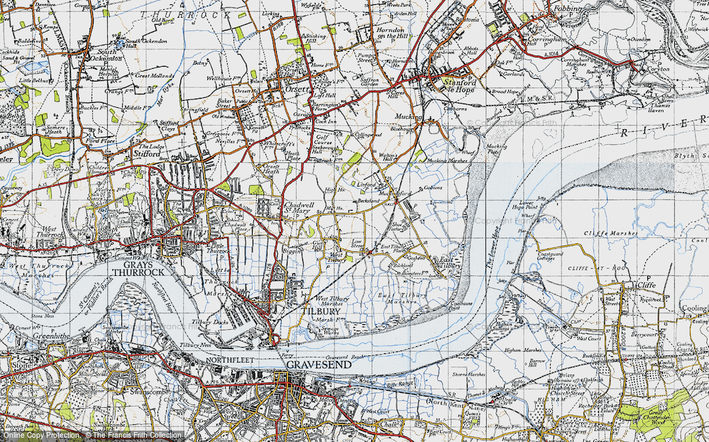 Old Map of West Tilbury, 1946 in 1946