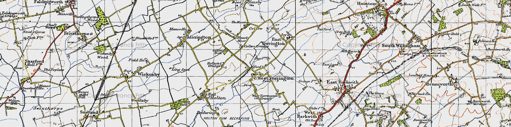 Old map of West Torrington in 1946