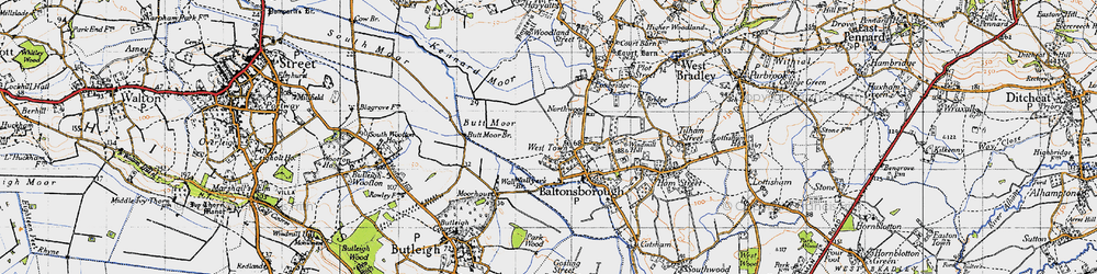 Old map of Butt Moor in 1946