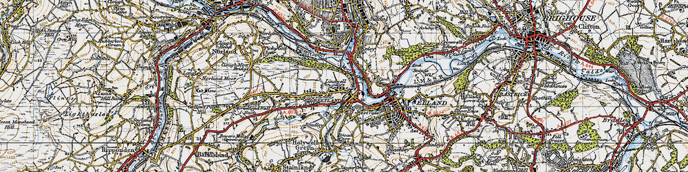 Old map of West Vale in 1947