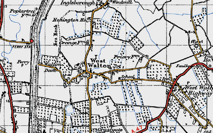 Old map of West Walton in 1946