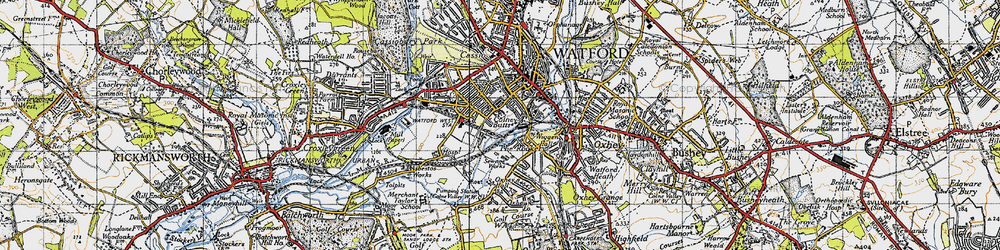 Old map of West Watford in 1946