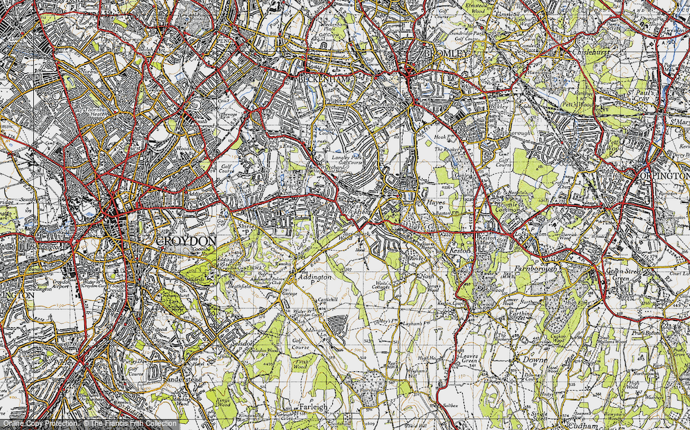 Old Map of West Wickham, 1946 in 1946