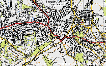 Old map of West Wickham in 1946