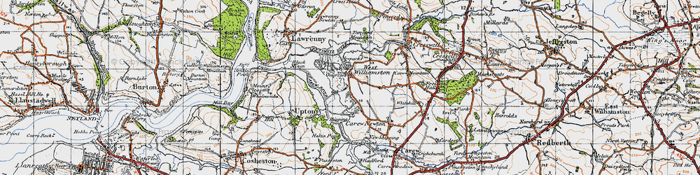 Old map of West Williamston in 1946
