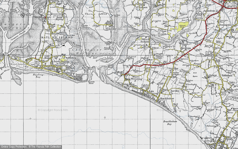 Old Map of West Wittering, 1945 in 1945