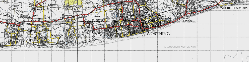 Old map of West Worthing in 1940