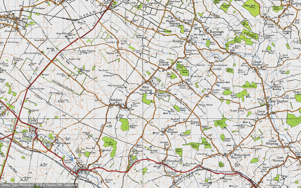 Old Map of West Wratting, 1946 in 1946