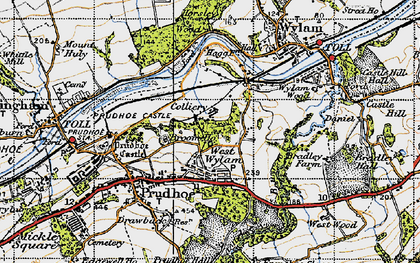 Old map of West Wylam in 1947