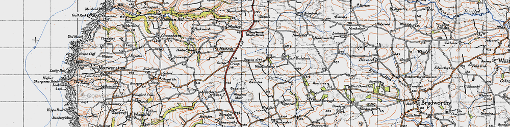 Old map of Wrasford in 1946