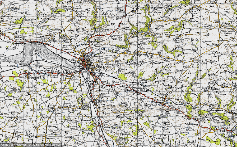 Old Map of Westacott, 1946 in 1946