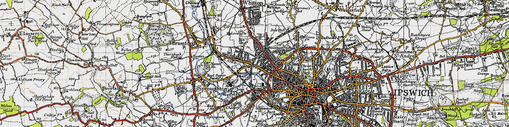 Old map of Westbourne in 1946