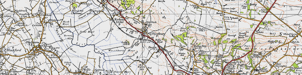 Old map of Westbury-sub-Mendip in 1946