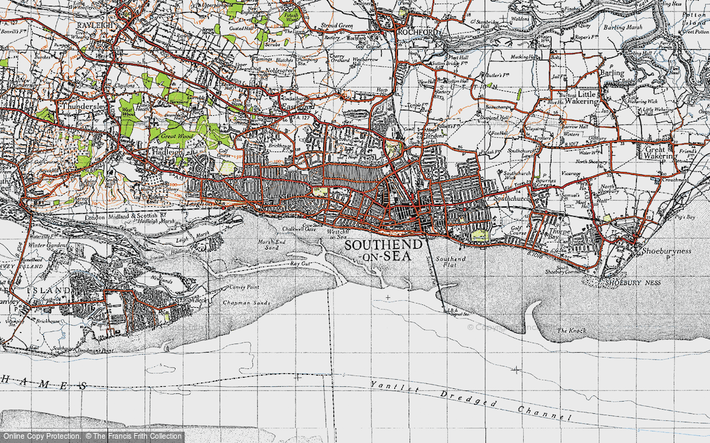 Old Map of Westcliff-on-Sea, 1946 in 1946