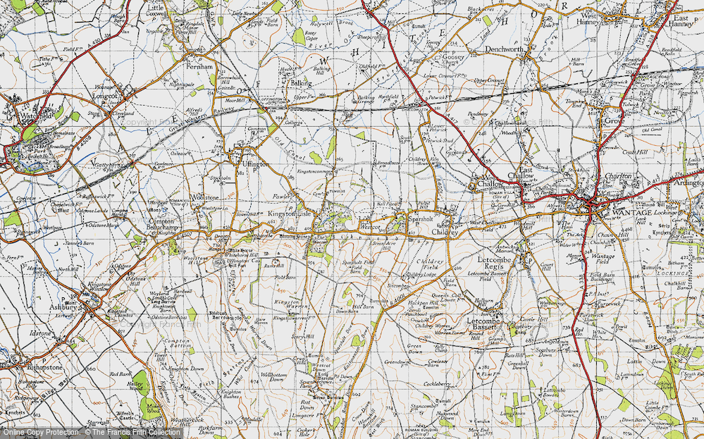 Old Map of Westcot, 1947 in 1947