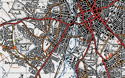 Old map of Westcotes in 1946