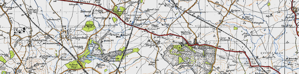 Old map of Westcott in 1946