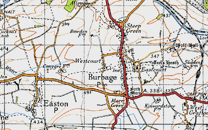 Old map of Westcourt in 1940