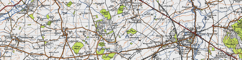Old map of Westcroft in 1946