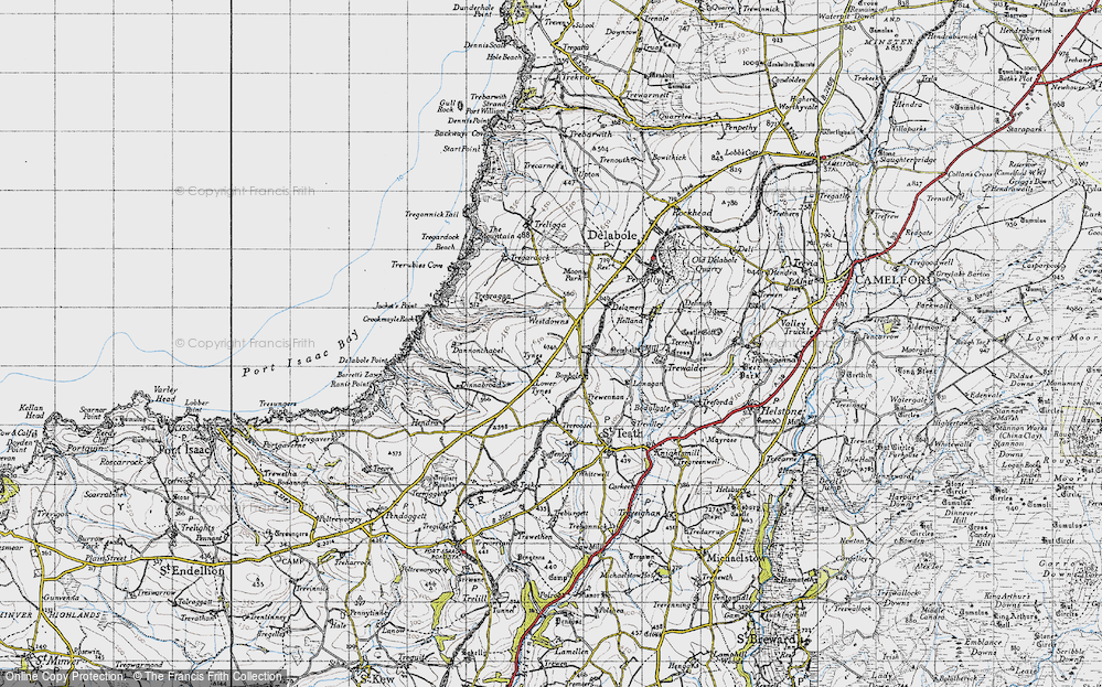 Old Map of Westdowns, 1946 in 1946