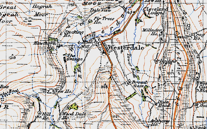 Old map of Western Howes in 1947